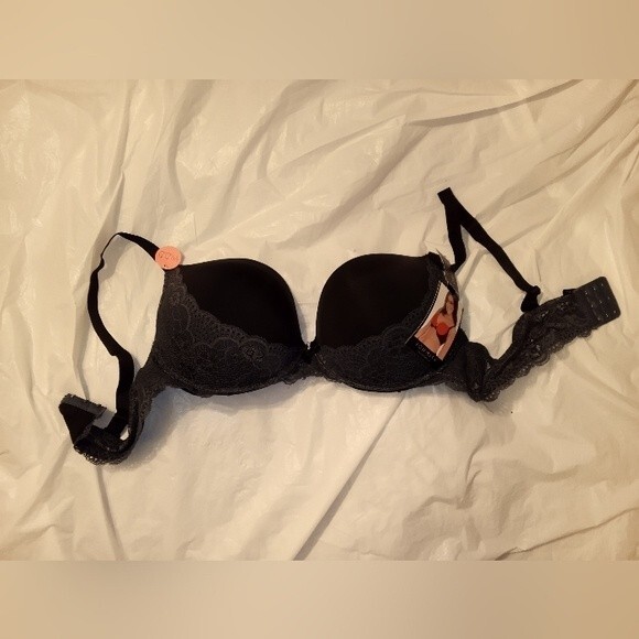 Youmita 36DD Black Floral Lace Overlay Bra NWT - Picture 11 of 11